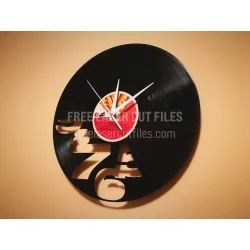 Numeri Tagliati Cut-Number Clock Template for Laser Cutting