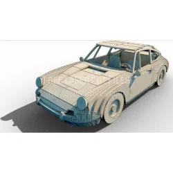 Vintage 1964 911 Sports Car - 3 mm Laser Cut Vector
