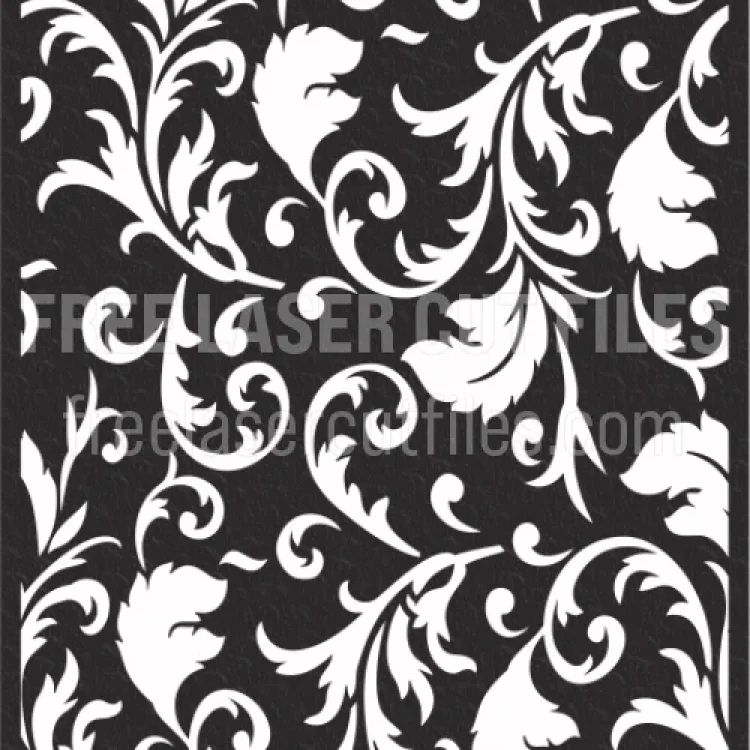 Free vintage floral decorative vector for laser cutting