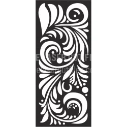 Vintage Floral Vector: Seamless Pattern for Laser Cutting