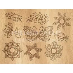 Vintage Butterfly Wall Decor - Free Vector Template