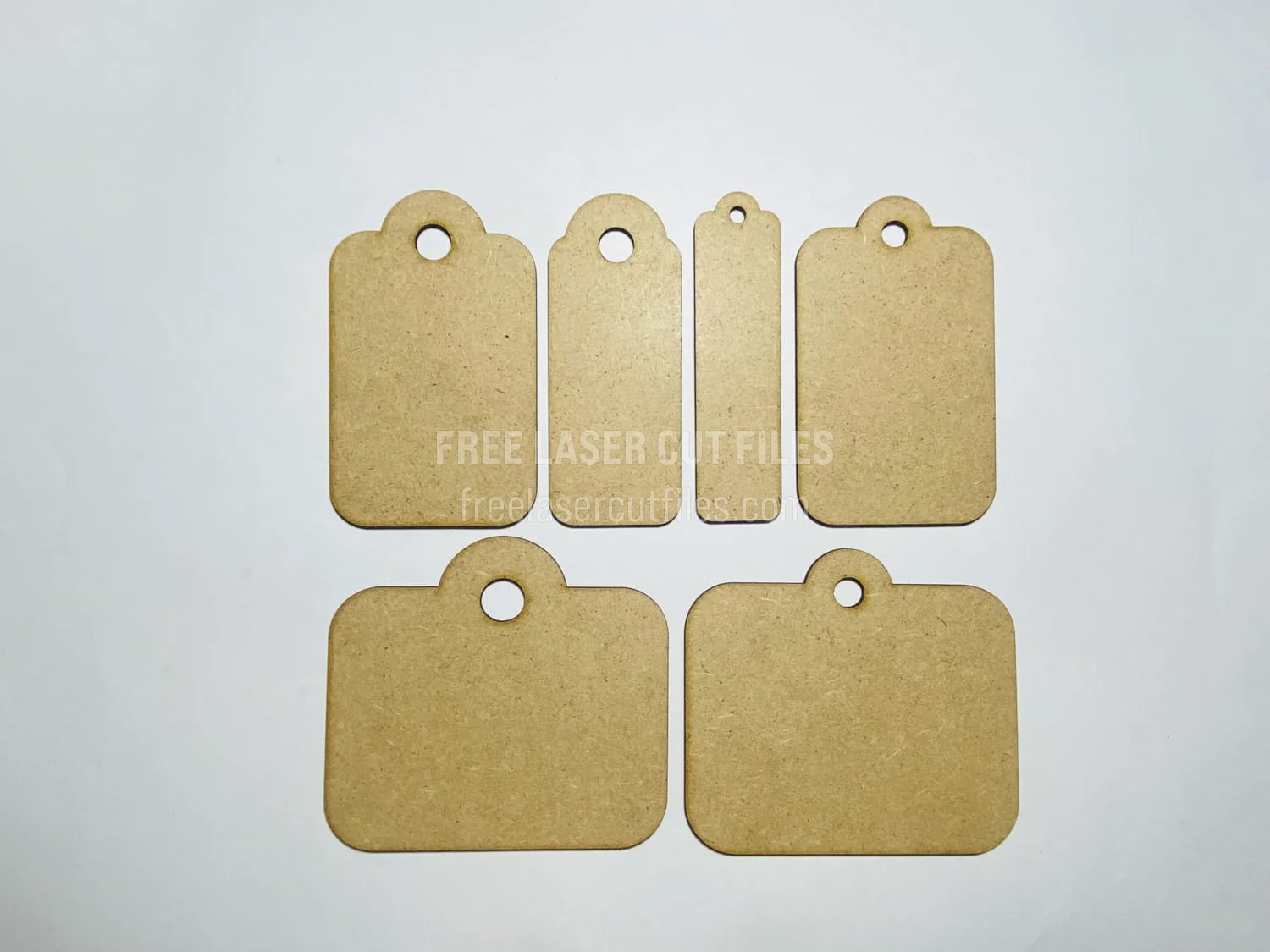 Blank Gift Tags in Wood for Laser-Cut Projects — Free Template