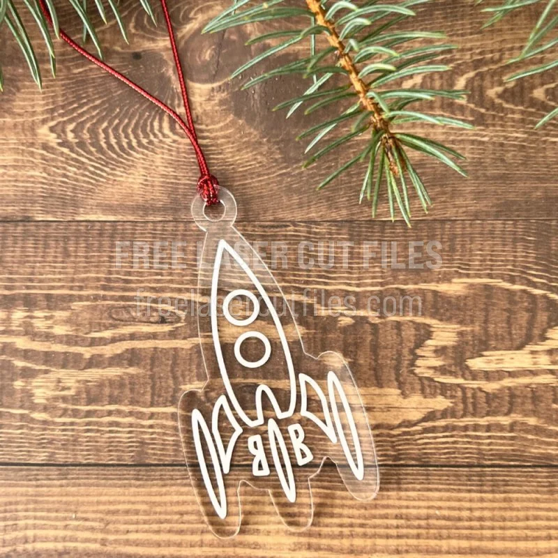 Retro Rocket Laser-Cut Ornament — Vintage Space Decor