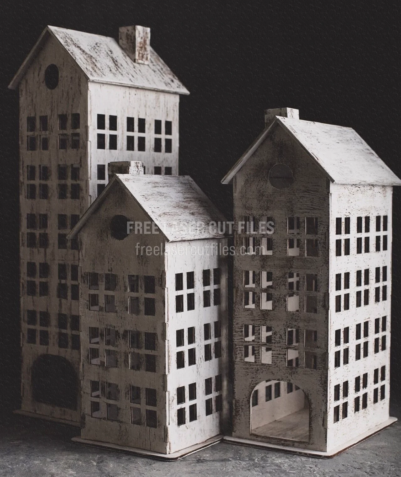 Vintage Skyscraper Vector for Laser Cutting — Free