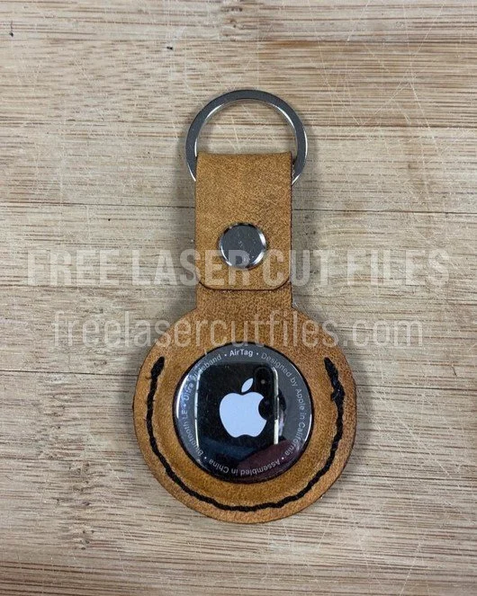 AirTag Minimalist Leather Keyring — Laser Cut Template