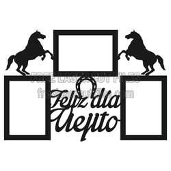 Father's Day Horse Photo Frame Laser Cut File