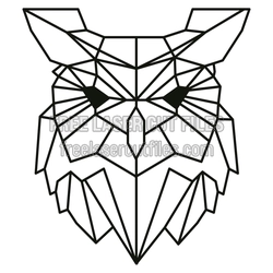 Geometric Owl Laser Cut File, Ready to Cut Animal Design