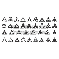 Geometric Triangle Earrings Laser Cut Set, Ready to Cut