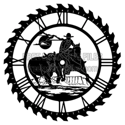 Western Horse Clock Laser Cut File, Ready to Cut Decor