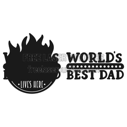 World's Best Dad Father's Day Laser Cut Sign