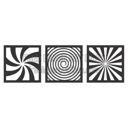 Abstract Swirl Pattern Panels for Laser Cutting
