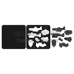 Children's Airplane Puzzle Laser Cut File for Kids