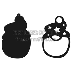 Christmas Gnome Ornament Free Laser Cut File, Ready to Cut