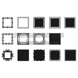 Decorative Openwork Frame Set for Laser Cutting