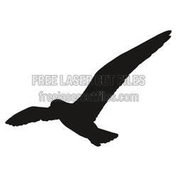 Flying Bird Silhouette Laser Cut File, Ready to Cut