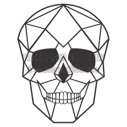 Geometric Skull Laser Cut File for DIY Gothic Decor