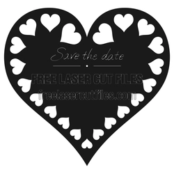 Heart Save the Date Wedding Sign Laser Cut File