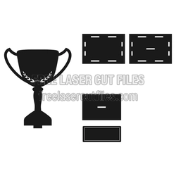 Laser Cut Award Trophy File, 3.175mm Ready to Cut Template