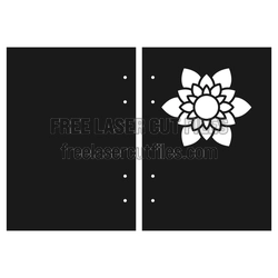 Laser Cut Notebook Cover with Floral Mandala Design