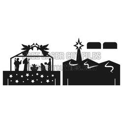Nativity Christmas Scene Laser Cut File, 3mm Free Design