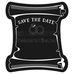 Save the Date Wedding Sign Laser Cut Template