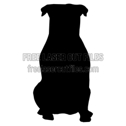 Sitting Dog Silhouette Laser Cut File for DIY Decor