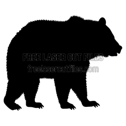 Standing Bear Silhouette Laser Cut File, Ready to Cut
