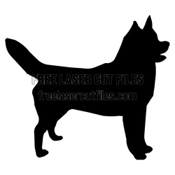 Standing Dog Silhouette Laser Cut File, Ready to Cut