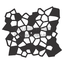 Abstract Geometric Clock Face SVG Laser Cut Template