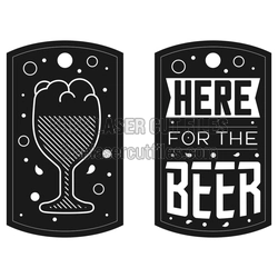 Beer Glass Keychain Design - Ready to Cut Gift File