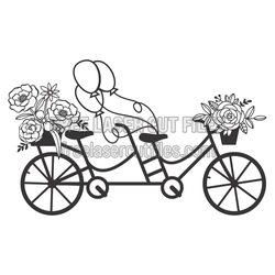 Decorative Floral Bicycle Laser Cut File, Ready to Cut