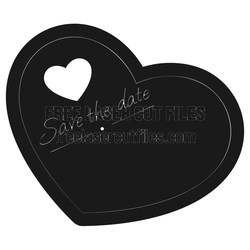 Heart Save the Date Laser Cut Sign Template