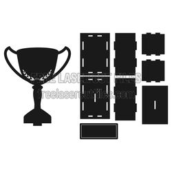 Laser Cut Trophy Award Template, 3mm-10mm Ready to Cut