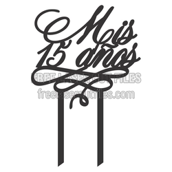 Mr and Mrs 15th Anniversary Cake Topper Laser Cut File
