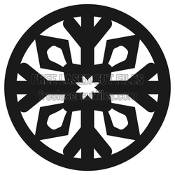 Snowflake Pattern Coaster Template, Laser Ready Cut File