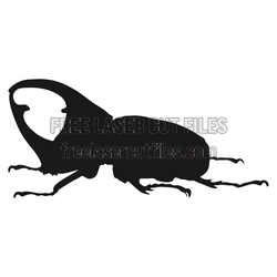 Beetle Silhouette Laser Cut File, Ready to Cut