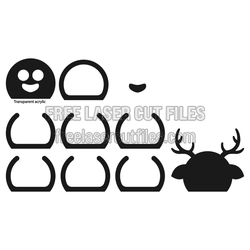 Christmas Reindeer Candy Holder Laser Cut File, Free Download
