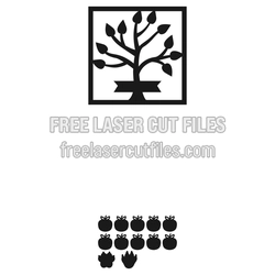 Family Tree Frame Laser Cut File with Leaf Name Banner