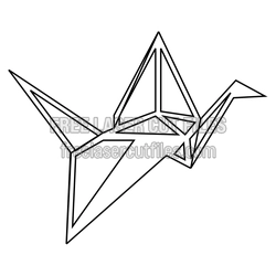 Geometric Origami Bird Laser Cut File, Ready to Cut