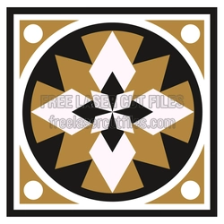 Geometric Star Pattern Laser Cut Design, Ready to Cut