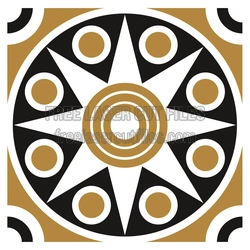 Geometric Sunburst Mandala Laser Cut Pattern
