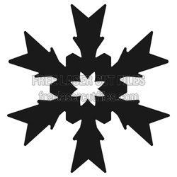 Layered Snowflake Laser Cut File, Winter Ornament Template