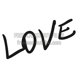 Love Script Laser Cut File for Valentine's Day Decor