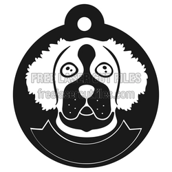 St. Bernard Dog Ornament Laser Cut File, Ready to Cut