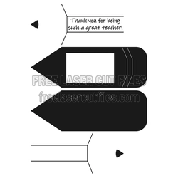 Teacher Gift Card Holder Laser Cut File, Ready to Cut