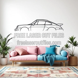 911 964 C2 Car Silhouette Laser Cut File