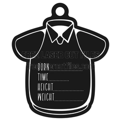 Baby Onesie Birth Announcement Sign Laser Cut Template
