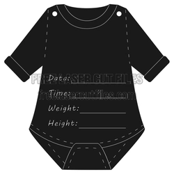Baby Onesie Birth Announcement Template for Laser Cutting
