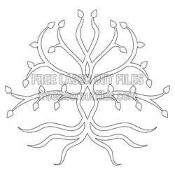 Celtic Tree Laser Cut File, Decorative Nature Motif