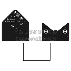 Dear Santa North Pole Gift Box Laser Cut File